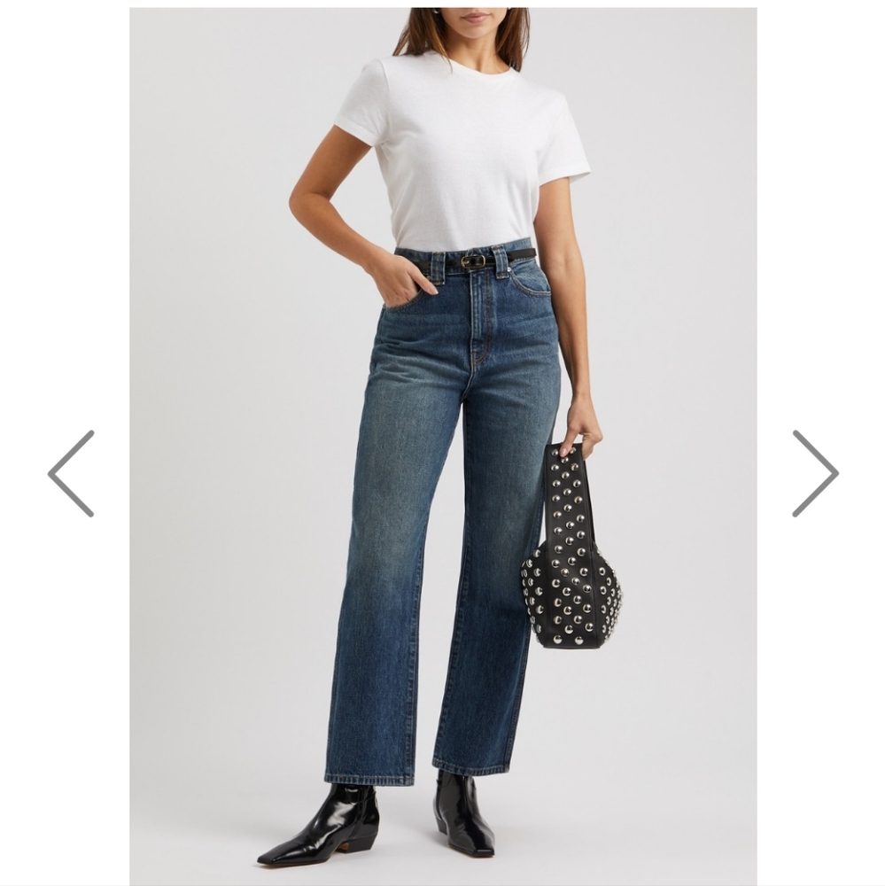 KHAITE Blue Straight Leg Jeans